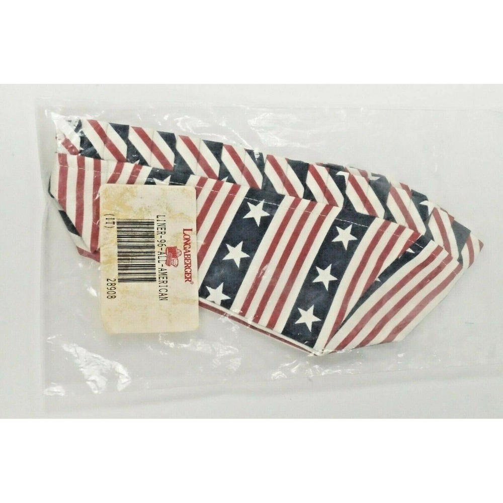 Longaberger All American 1996 Summertime Liner #28908 Stars & Stripes Retired